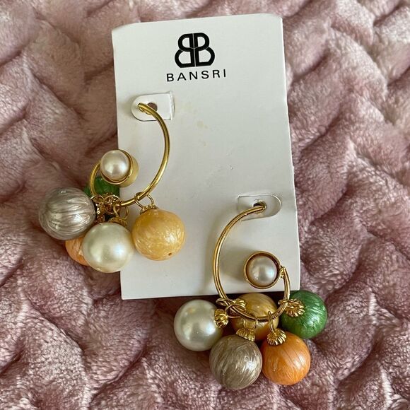 NWT Nordstrom Bansri Gold-Tone Earrings - Picture 2 of 6